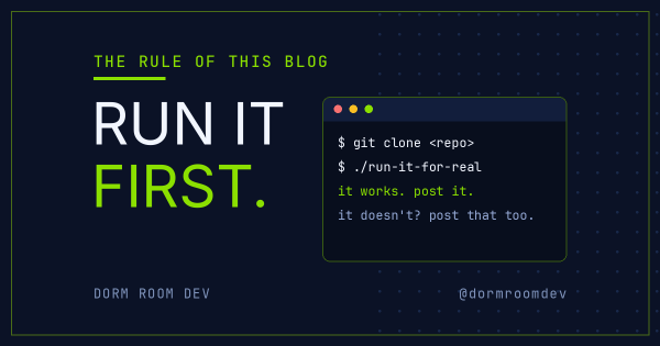 Why I Run Every Repo Before I Post About It